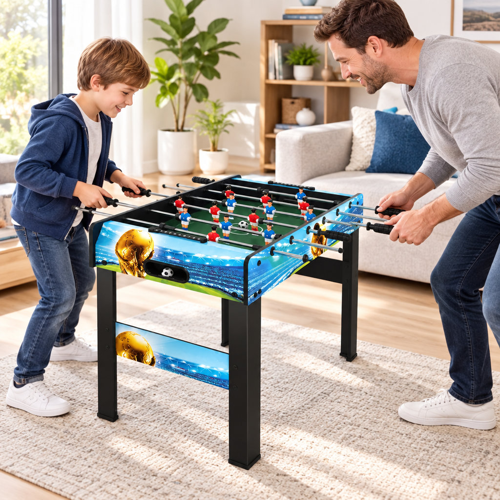 Baby-Foot Pour Enfant 2-en-1 - 94 x 50.8 x 61 cm - Multicolore