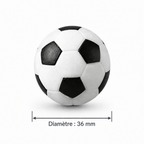 Lot de 20 Balles de Baby-Foot - 36 mm - Noir & Blanc