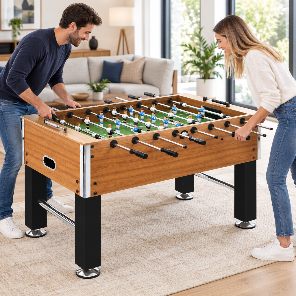Baby-Foot Professionnel Grand Format - 140 x 74,5 cm - Bois