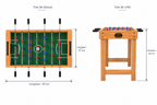 Baby-Foot Pour Enfant Mini - 69 x 37 x 62 cm - Érable