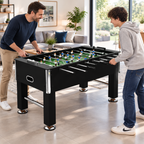Baby-Foot Professionnel Grand Format - 140 x 74,5 x 87,5 cm - Noir
