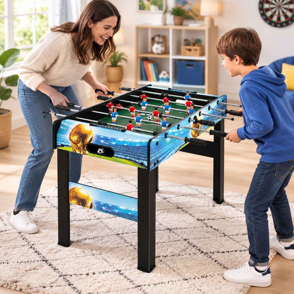 Baby-Foot Pour Enfant 2-en-1 - 94 x 50.8 x 61 cm - Multicolore