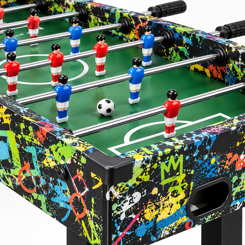 Baby-Foot Pour Enfant 2-en-1 - 94 x 51 x 69 cm - Noir