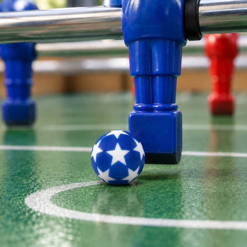 Balle de Baby-Foot Étoilée - 32 mm - Bleu & Blanc