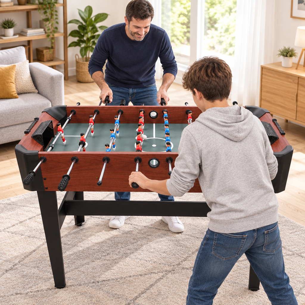 Baby-Foot Familial Classique - 120 x 61 x 81 cm - Noir & Brun