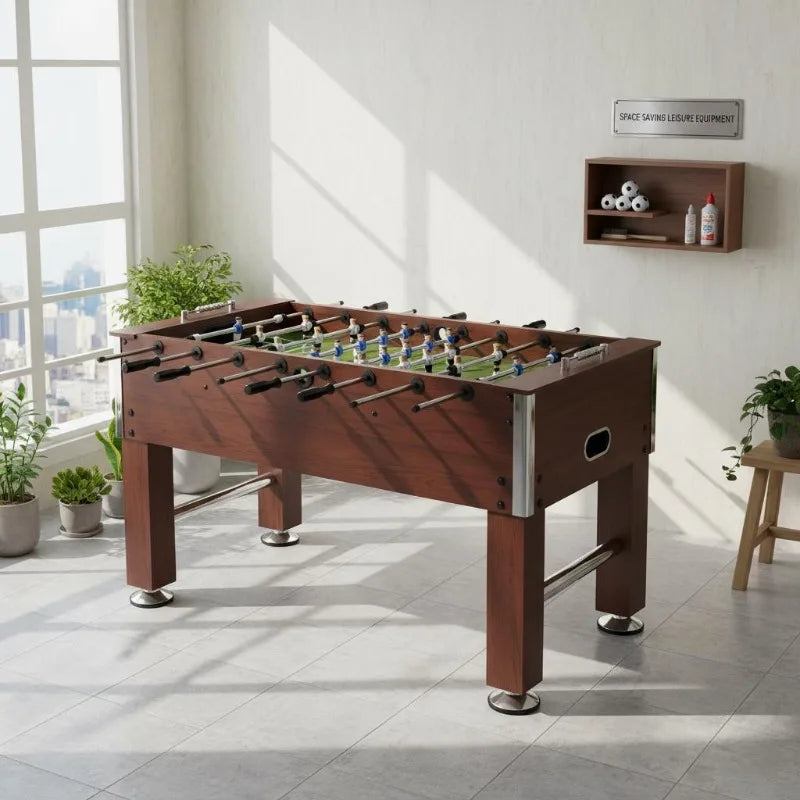 Baby-Foot Professionnel Grand Format - 140 x 74,5 x 87,5 cm - Marron