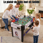 Baby-Foot Familial Classique - 121 x 80 x 61 cm - Blanc